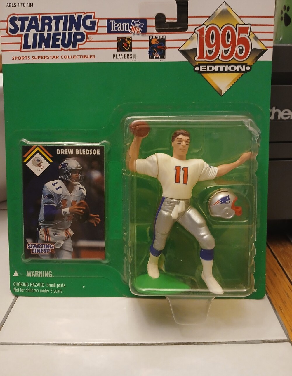 NIB Starting Lineup 1995 Edition NFL Drew Bledsoe Action Figure And Card